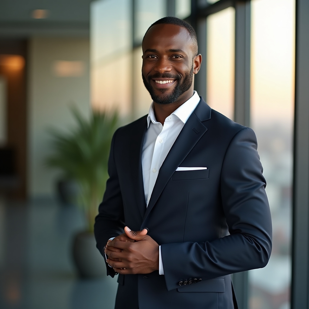 Crestmont CEO and co-founder professional portrait in modern office