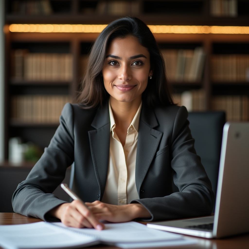Crestmont Chief Compliance Officer reviewing regulatory documents at workstation