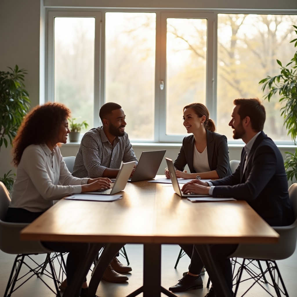 Crestmont compliance and fintech team collaborating in modern office space